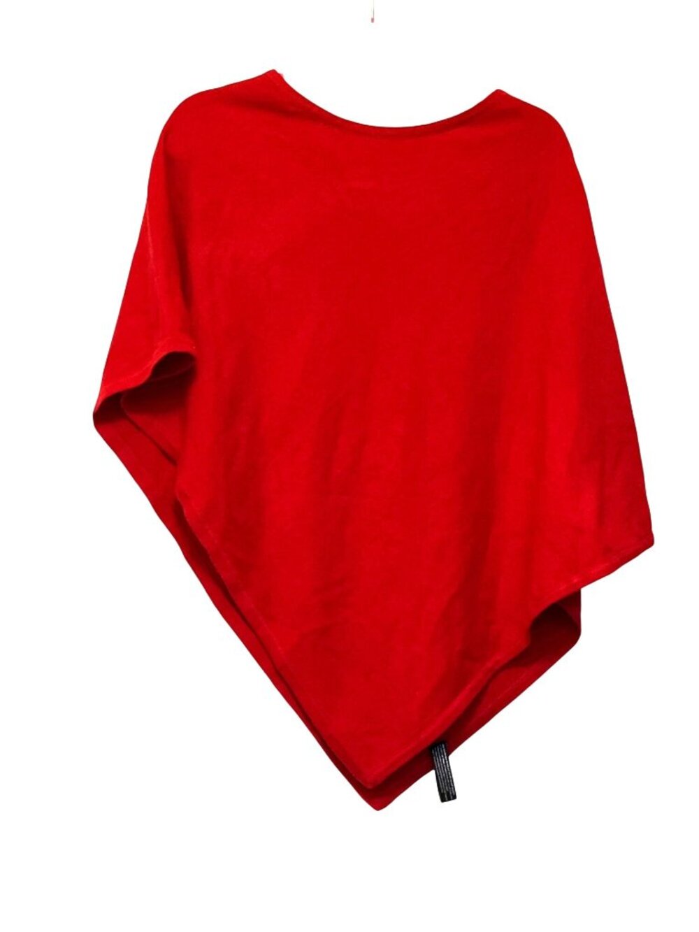 Carolyn Taylor Red Knit Acrylic Poncho One Size Womens Made In Russia
